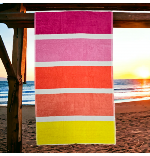 Luxurious Velour Stripe  Beach Towels Imperfect