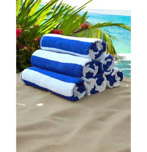 Royal Blue Stripe Beach Towels