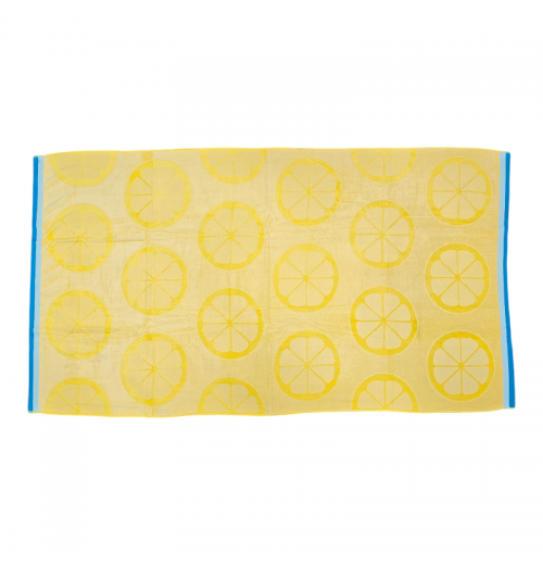 Amalfi Lemons Luxurious Velour Beach Towel