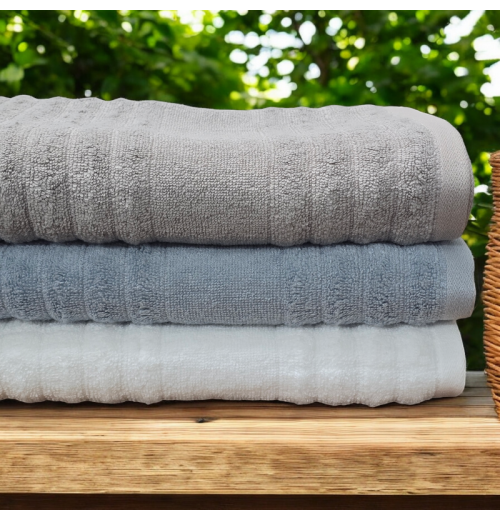 Bamboo Cotton Ribbed Towels