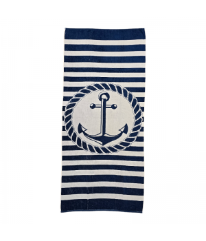 Captains Luxurious Velour Beach Towel